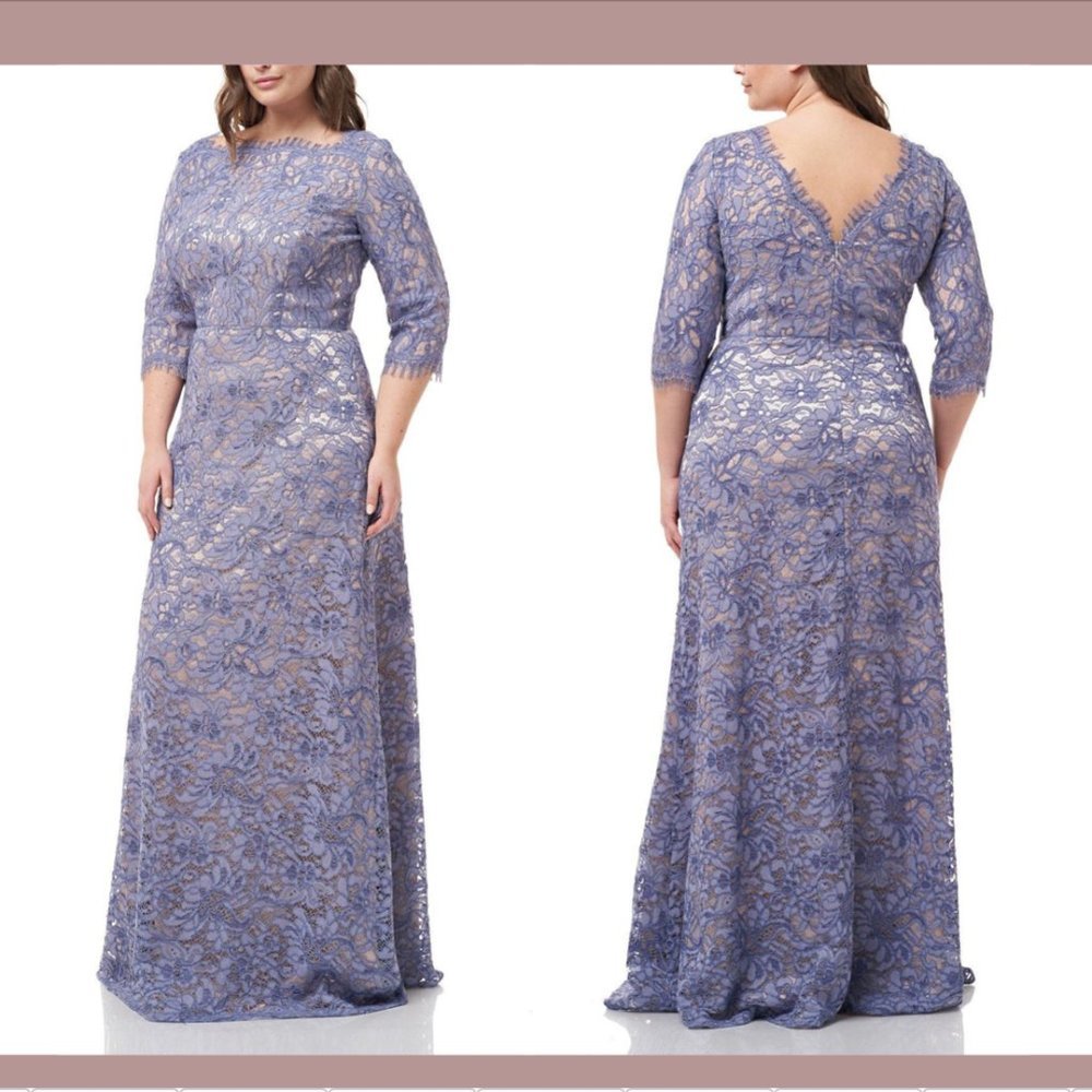 NWD JS Collections Boatneck Lace Formal Gown 866467W [ PLUS 16W ]‎ #Q300
